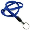 3/8 inch Royal blue plain lanyard with a keychain ring-blank-LNB320NRBL