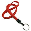 3/8 inch Red blank lanyard with a keychain ring-blank-LNB320NRED