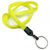 3/8 inch Yellow plain lanyard with a keychain ring-blank-LNB320NYLW