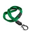 3/8 inch Green breakaway lanyard with a plastic lanyard hook-blank-LNB321BGRN