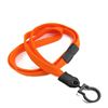 3/8 inch Orange breakaway lanyard with a plastic lanyard hook-blank-LNB321BORG