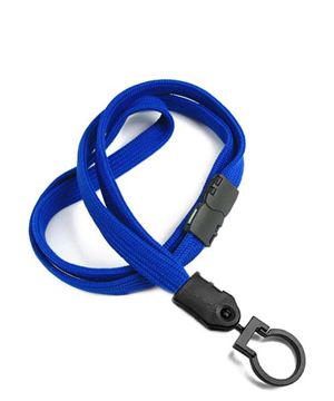 3/8 inch Royalblue breakaway lanyard with a plastic lanyard hook-blank-LNB321BRBL