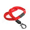 3/8 inch Red breakaway lanyard with a plastic lanyard hook-blank-LNB321BRED