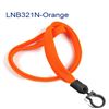 3/8 inch Orange plain lanyard with lanyard hook-blank-LNB321NORG