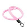 3/8 inch Pink plain lanyard with lanyard hook-blank-LNB321NPNK