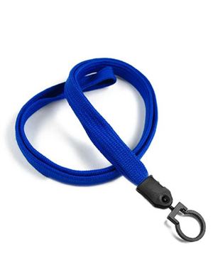 3/8 inch Royal blue blank lanyard with lanyard hook-blank-LNB321NRBL