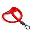 3/8 inch Red plain lanyard with lanyard hook-blank-LNB321NRED