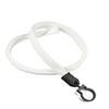 3/8 inch White blank lanyard with lanyard hook-blank-LNB321NWHT