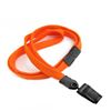 3/8 inch Orange breakaway lanyards with plastic rotating clip-blank-LNB322BORG