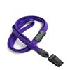 3/8 inch Purple breakaway lanyards with plastic rotating clip-blank-LNB322BPRP