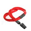 3/8 inch Red breakaway lanyards with plastic rotating clip-blank-LNB322BRED