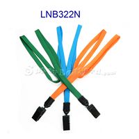 3/8 inch ID lanyard with plastic clip-blank-LNB322N