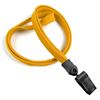 3/8 inch Carrot orange clip lanyard with a plastic rotating clip-blank-LNB322NCOG