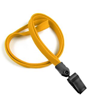 3/8 inch Carrot orange clip lanyard with a plastic rotating clip-blank-LNB322NCOG