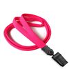 3/8 inch Hot pink clip lanyard with a plastic rotating clip-blank-LNB322NHPK