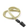 3/8 inch Light gold clip lanyard with a plastic rotating clip-blank-LNB322NLGD