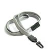 3/8 inch Gray breakaway lanyard with a plastic rotating j hook-blank-LNB323BGRY