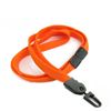 3/8 inch Orange breakaway lanyard with a plastic rotating j hook-blank-LNB323BORG