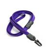 3/8 inch Purple breakaway lanyard with a plastic rotating j hook-blank-LNB323BPRP