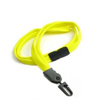 3/8 inch Yellow breakaway lanyard with a plastic rotating j hook-blank-LNB323BYLW