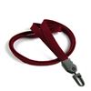 3/8 inch Maroon blank lanyard with a plastic ID hook-blank-LNB323NMRN