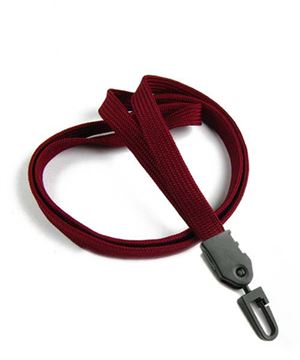 3/8 inch Maroon blank lanyard with a plastic ID hook-blank-LNB323NMRN