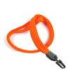 3/8 inch Orange plain lanyard with a plastic ID hook-blank-LNB323NORG