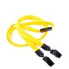3/8 inch Dandelion double clip lanyards attached breakaway and plastic clip on both ended-blank-LNB324BDDL