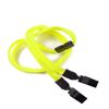 3/8 inch Yellow double clip lanyards attached breakaway and plastic clip on both ended-blank-LNB324BYLW