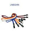 3/8 inch Double clip lanyard with 2 plastic rotating clip-blank-LNB324N