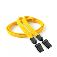 3/8 inch Dandelion double clip lanyard attached plastic clip on strap each end-blank-LNB324NDDL