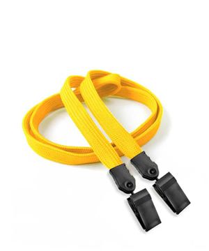 3/8 inch Dandelion double clip lanyard attached plastic clip on strap each end-blank-LNB324NDDL