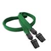 3/8 inch Green double clip lanyard attached plastic clip on strap each end-blank-LNB324NGRN