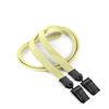 3/8 inch Light gold double clip lanyard attached plastic clip on strap each end-blank-LNB324NLGD