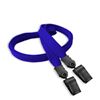 3/8 inch Royalblue double clip lanyard attached plastic clip on strap each end-blank-LNB324NRBL
