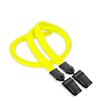 3/8 inch Yellow double clip lanyard attached plastic clip on strap each end-blank-LNB324NYLW