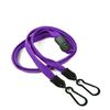 3/8 inch Purple doubel hook lanyard with safety breakaway-blank-LNB325BPRP