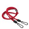 3/8 inch Red doubel hook lanyard with safety breakaway-blank-LNB325BRED