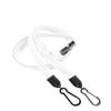 3/8 inch White doubel hook lanyard with safety breakaway-blank-LNB325BWHT