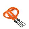 3/8 inch Orange doubel hook lanyard with 2 plastic rotating hook-blank-LNB325NORG
