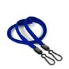 3/8 inch Royal blue doubel hook lanyard with 2 plastic rotating hook-blank-LNB325NRBL