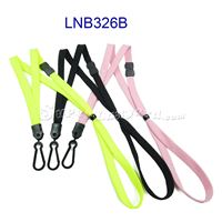 3/8 inch Breakaway lanyard attached breakaway and plastic j hook and adjustable bead-blank-LNB326B