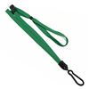3/8 inch Green adjustable lanyard with adjustable bead and plastic rotating hook-blank-LNB326BGRN