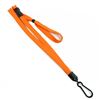 3/8 inch Orange adjustable lanyard with adjustable bead and plastic rotating hook-blank-LNB326BORG