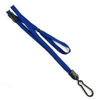 Royalblue Breakaway Lanyard | 3/8 inch royalblue  lanyard strap with adjustable bead and plastic rotating hook