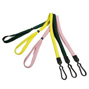 3/8 inch ID lanyard with plastic j hook and adjustable bead-blank-LNB326N