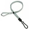 3/8 inch Gray adjustable lanyard with plastic ID hook and adjustable beads-blank-LNB326NGRY