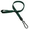 3/8 inch Hunter green adjustable lanyard with plastic ID hook and adjustable beads-blank-LNB326NHGN