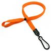 3/8 inch Orange adjustable lanyard with plastic ID hook and adjustable beads-blank-LNB326NORG
