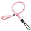 3/8 inch Pink adjustable lanyard with plastic ID hook and adjustable beads-blank-LNB326NPNK